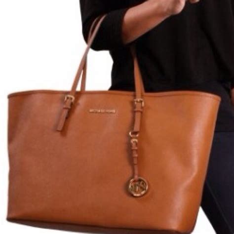 michael kors black bag with tan straps|Michael Kors strap replacement tote.